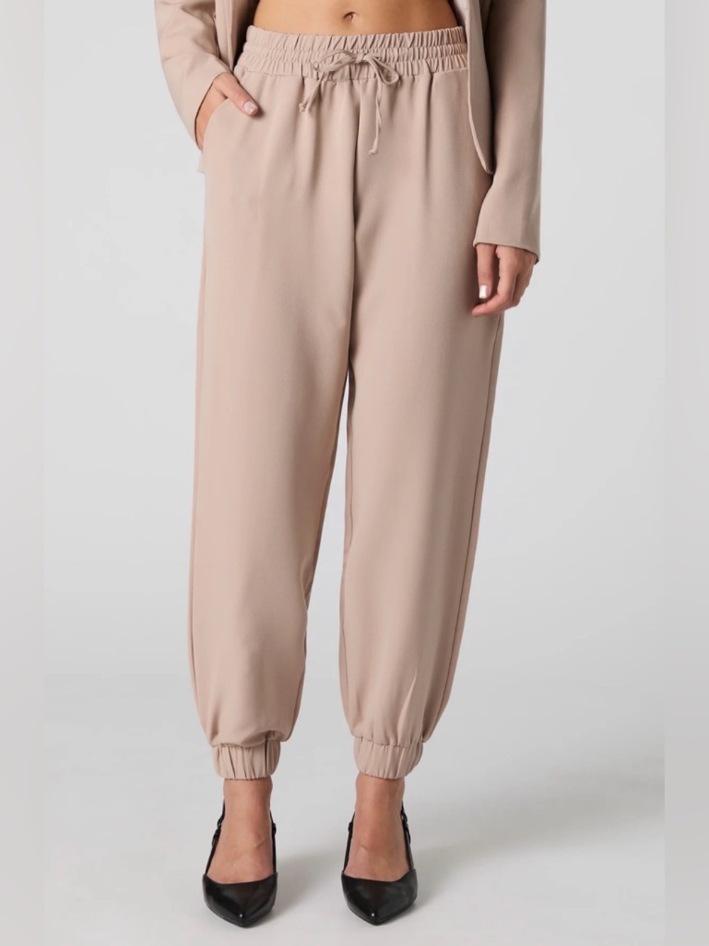 cloth & stone Taupe Drawstring Joggers Pants
